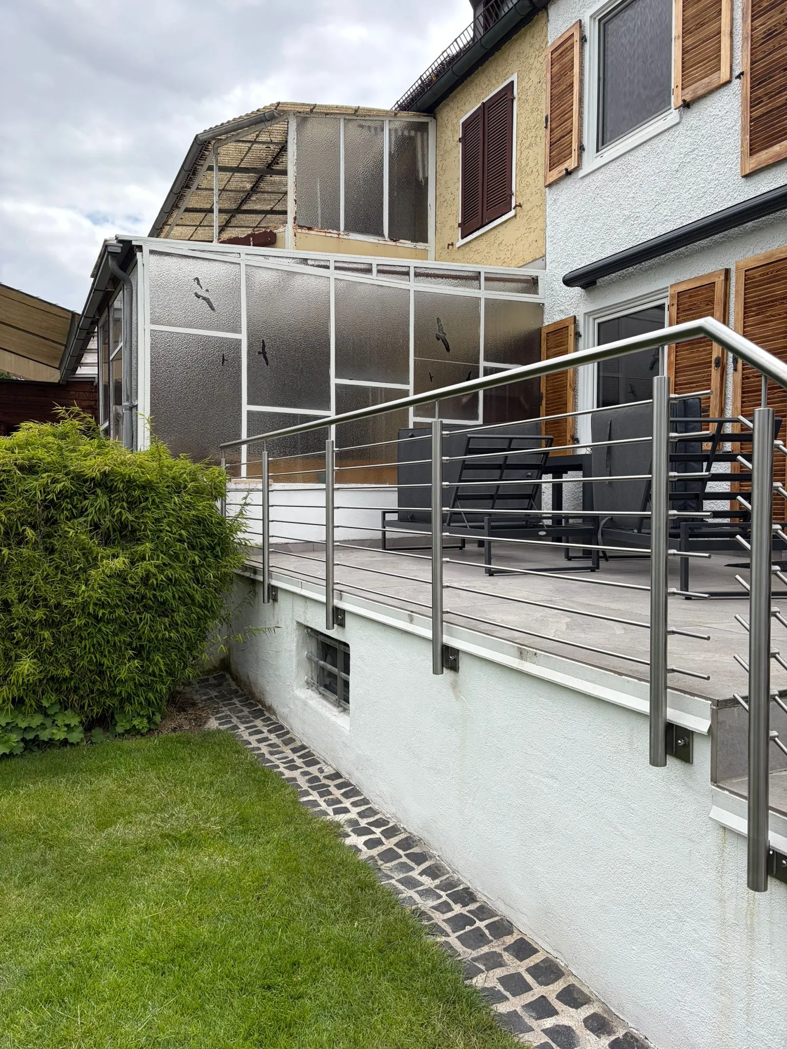 Edelstahl Terrassen Geländer Reeling Bild 3