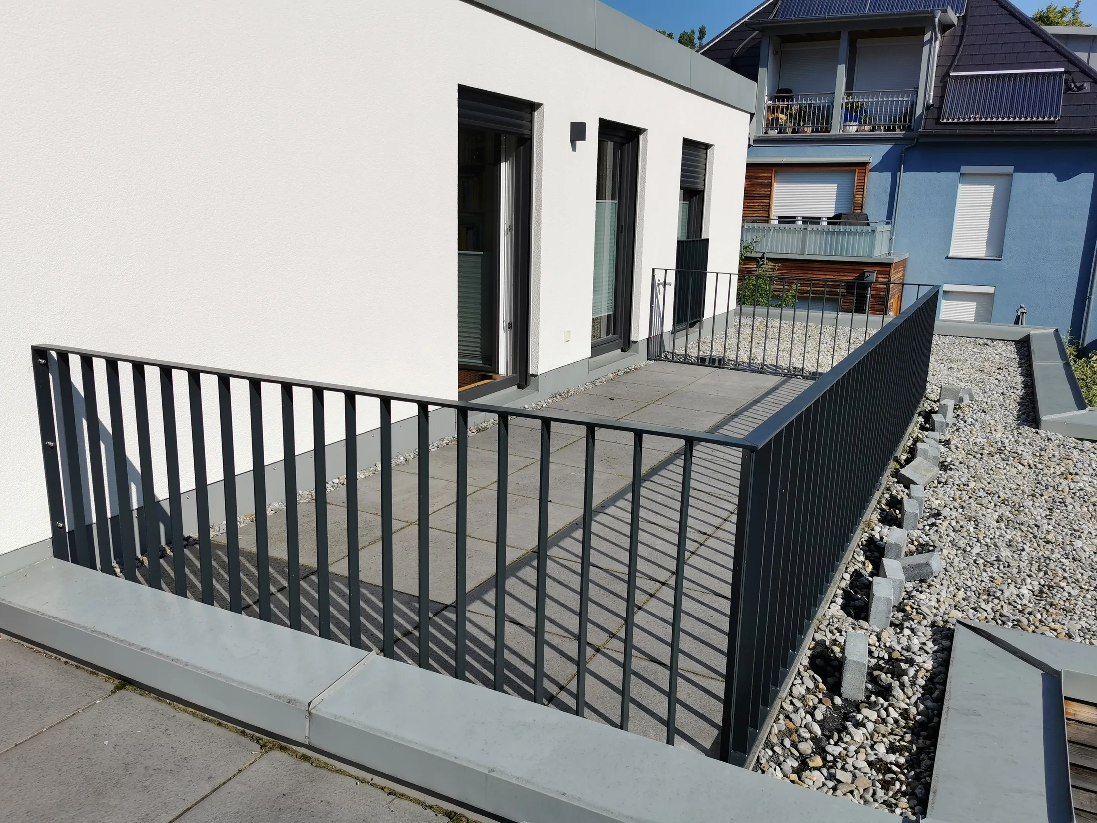 Flachstabgeländer Pulverbeschichtet Dachterrasse – Geländer Referenz
