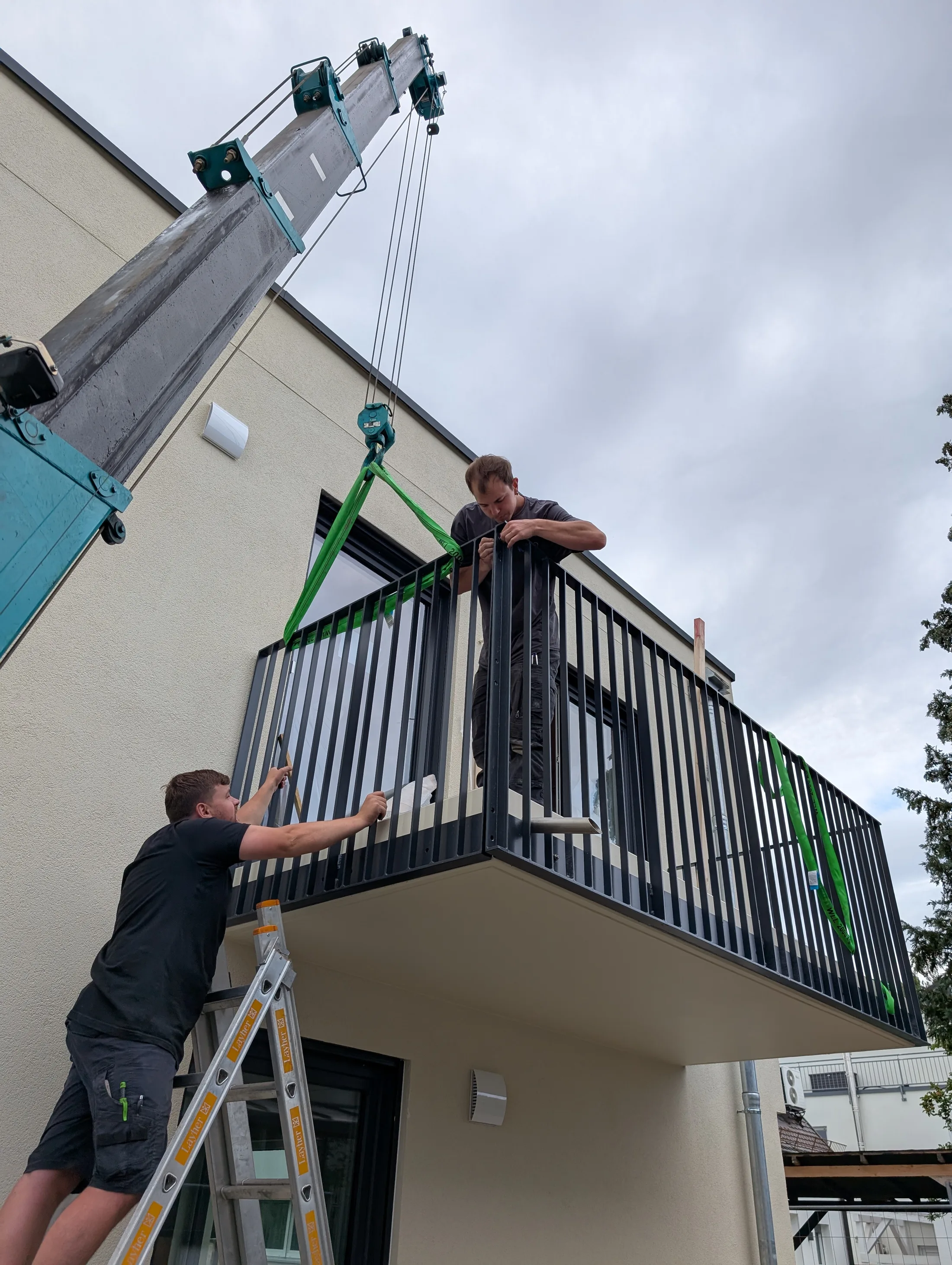 montage balkon stabgeländer Pulverbeschichtet – Geländer Referenz