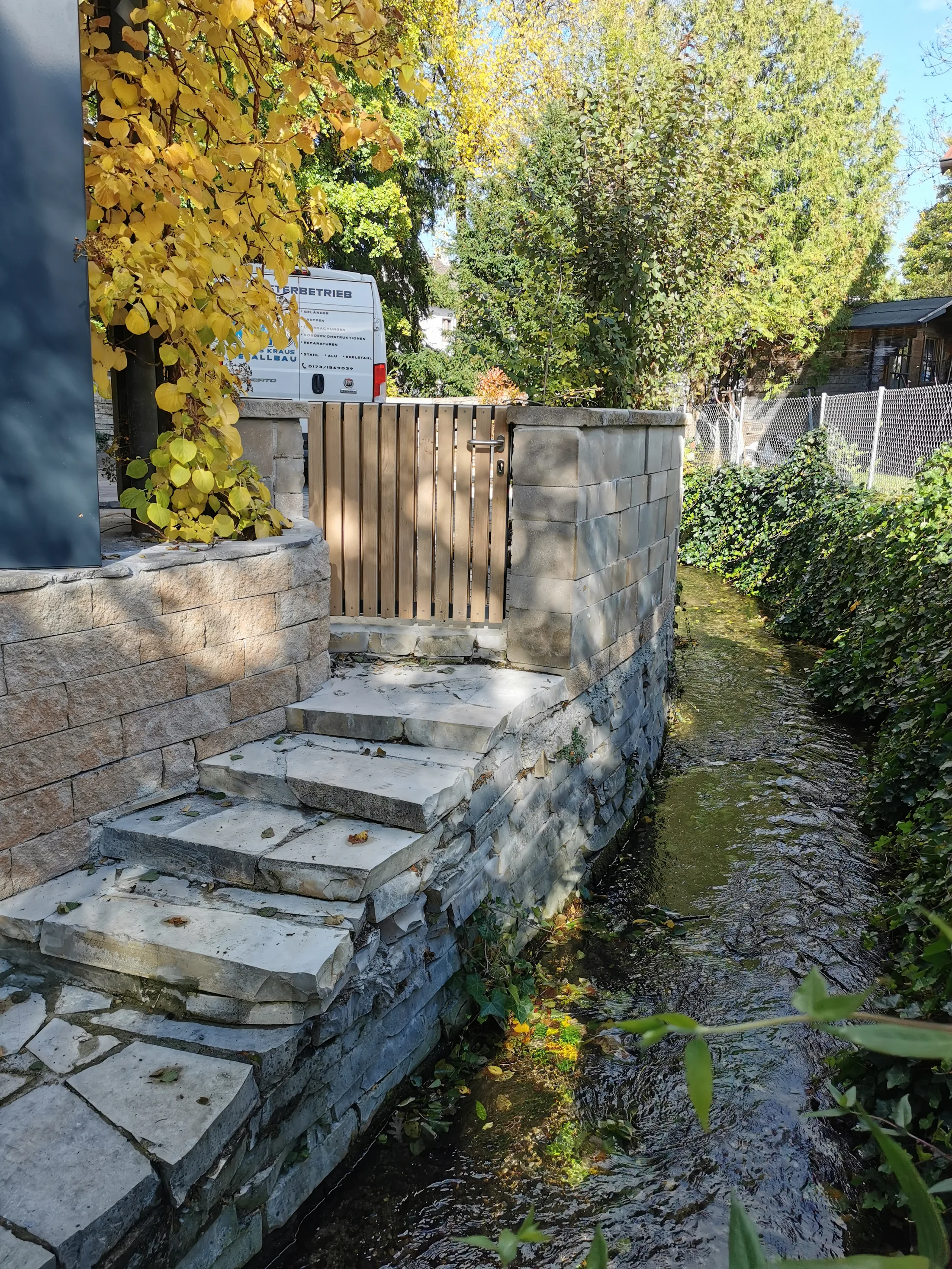 Garten Türe Pulverbeschichtet Füllung aus Holzlatten Bild 3