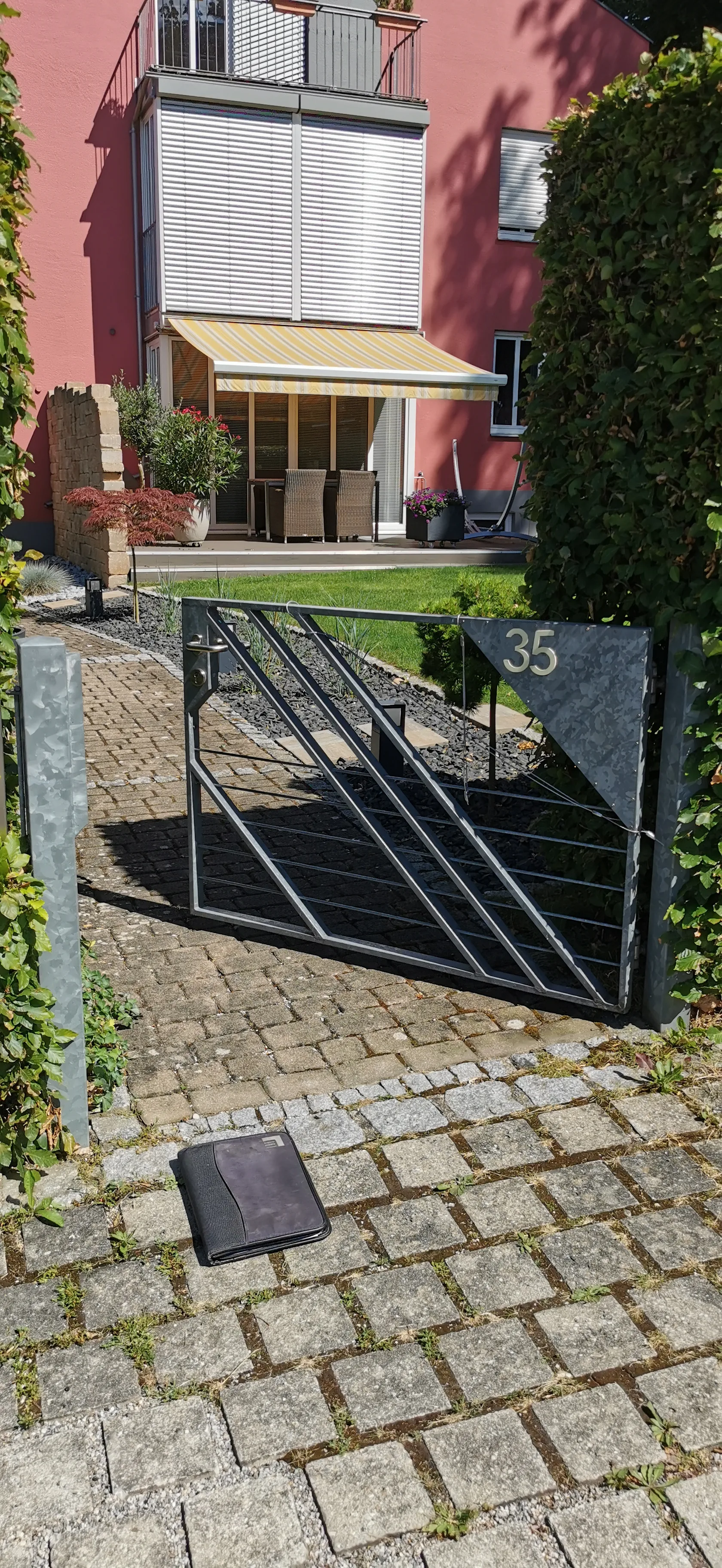 Gartentür umbau mit Sichtschutz Pulverbeschichtet Bild 2