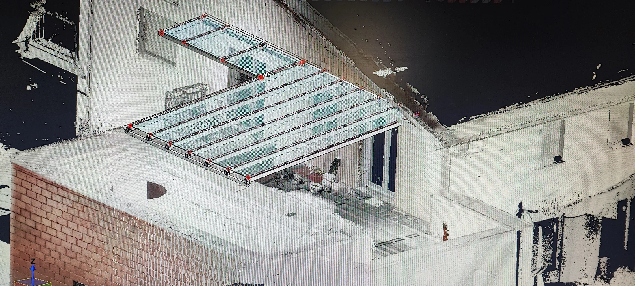 Terrassen Glas Überdachung 7 Meter lange Glasscheiben am Stück Bild 3