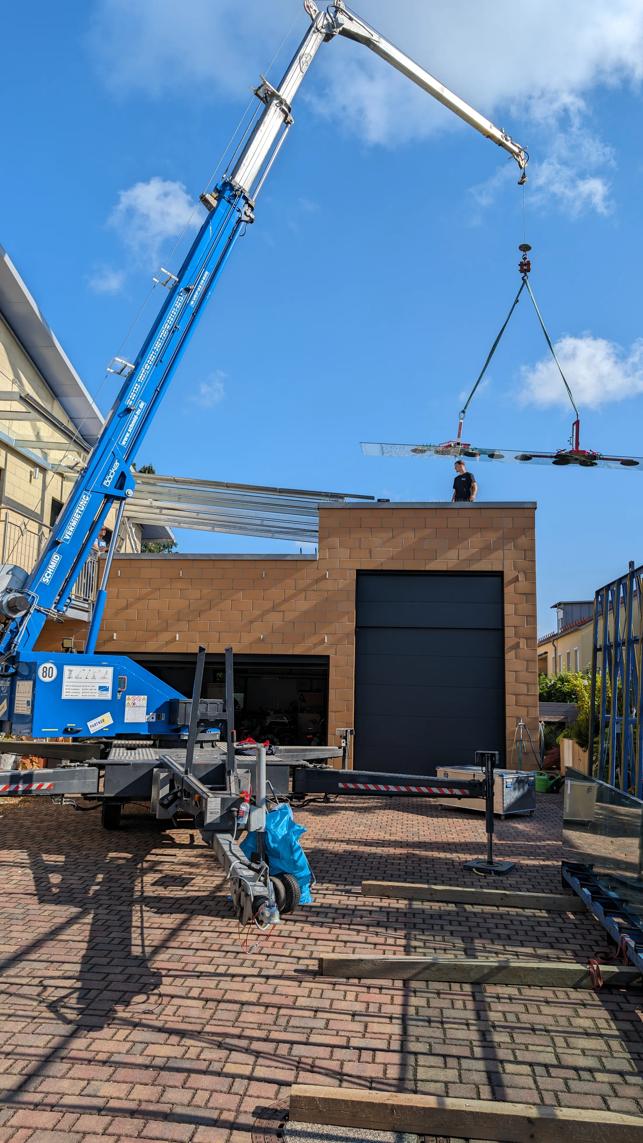 Terrassen Glas Überdachung 7 Meter lange Glasscheiben am Stück Bild 6